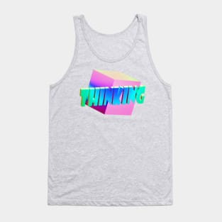 Thinking Outside the Box Pun Colorful Tank Top